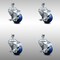 Service Caster 3.5 Inch SS Solid Polyurethane Swivel 1/2 Inch Threaded Stem Caster Set Brake SCC SCC-SSTS20S3514-SPUS-TLB-121315-4 - alternate 1
